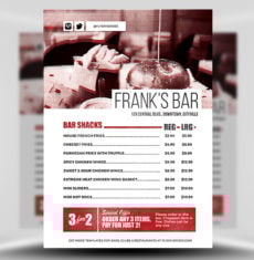 Bar Snacks Flyer