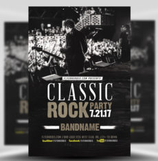 Classic Rock Bands Flyer V2