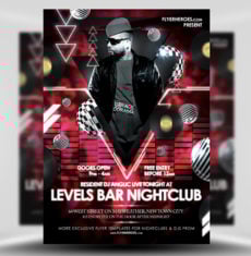Levels Free Nightclub Flyer