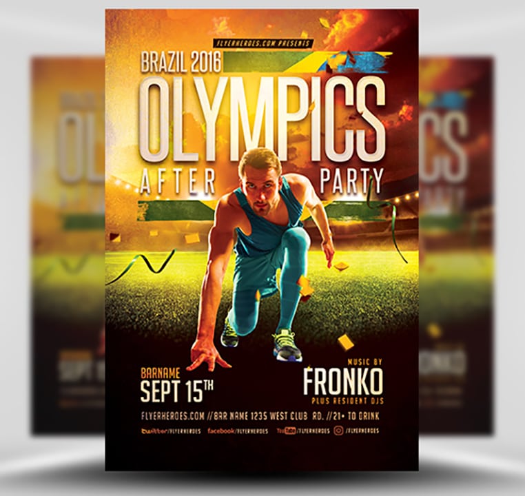 Olympic After Party Flyer Template 2