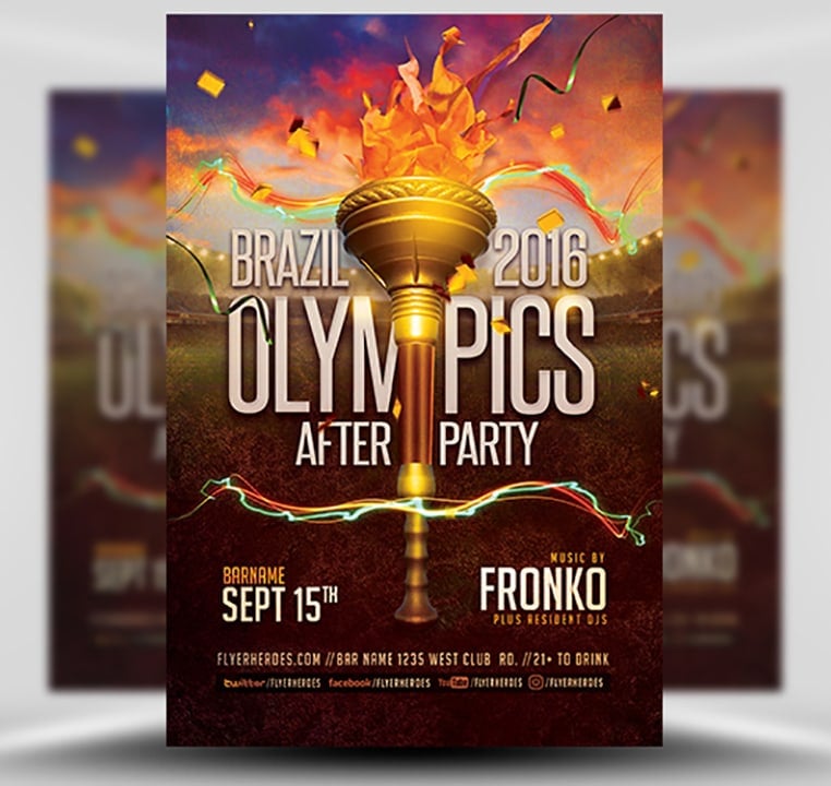 Olympic After Party Flyer Template FH 1