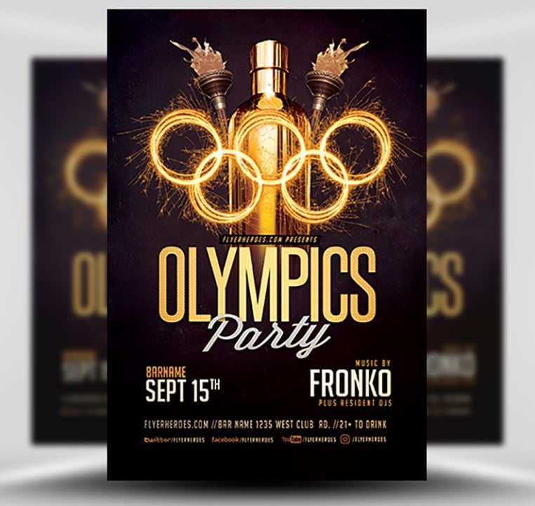 Olympic Party Flyer Template 2 FH 1