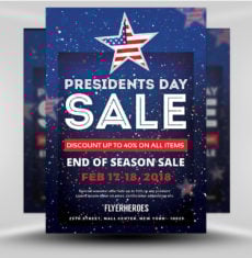Presidents Day Sale Flyer