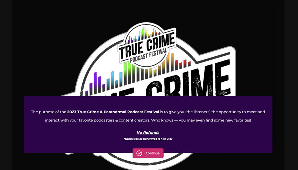 True crime and paranormal festival