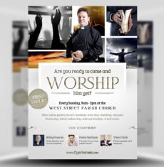 Worship Church Christian Flyer